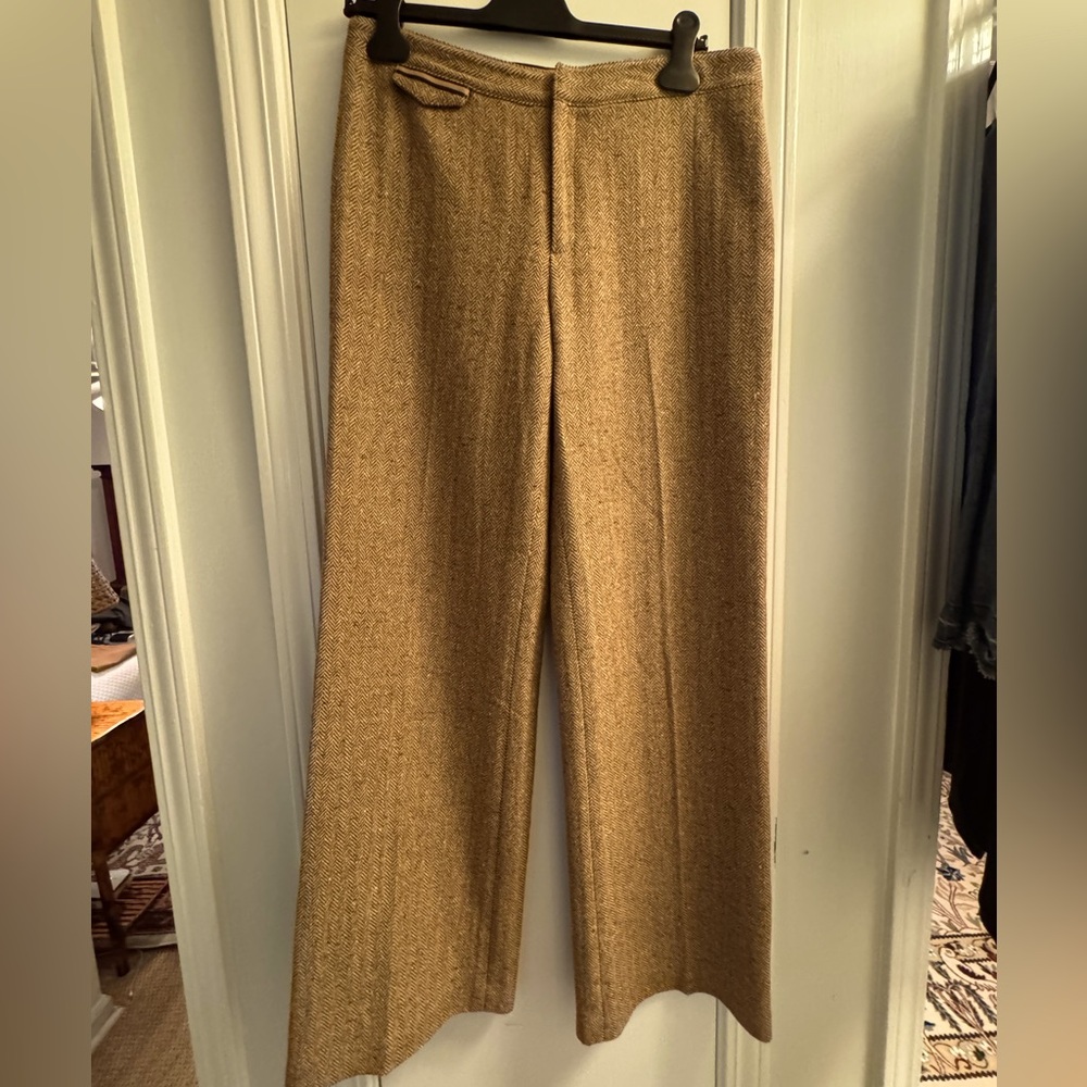 TIBI Vintage Stylish tweed wide-leg trousers